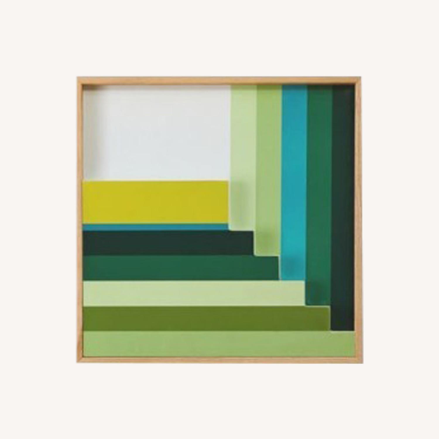 Colorblock Frame West Elm Colorblock Lacquer Square Dimensional Art - AptDeco