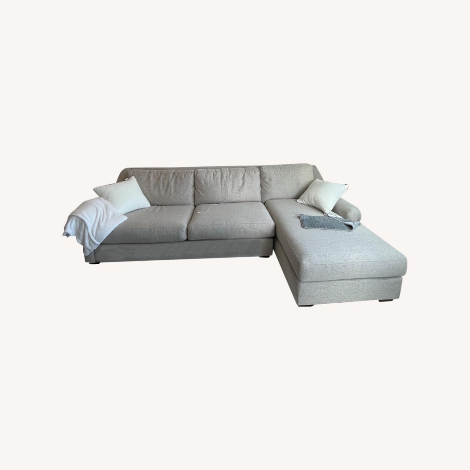 Raymour & Flanigan 2 Piece Sectional - AptDeco