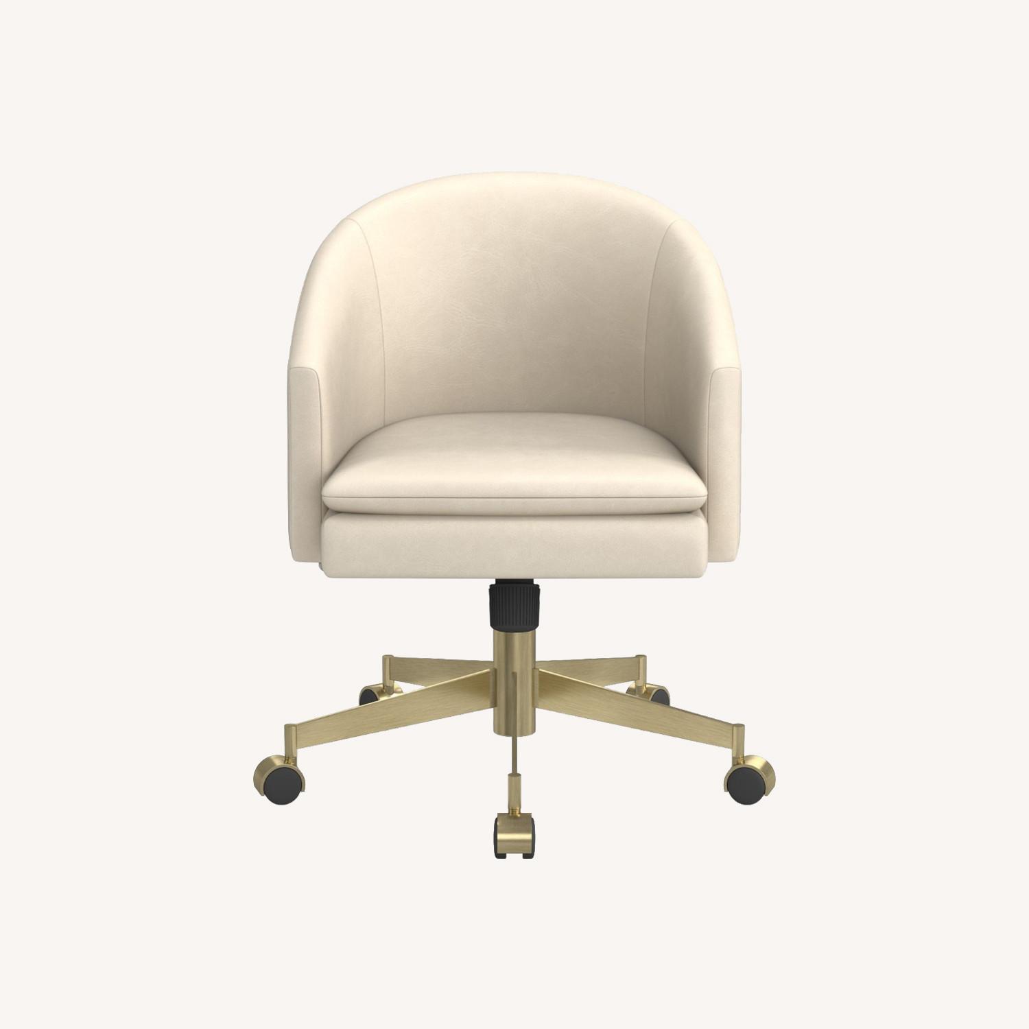 Williams Sonoma Chestnut Swivel Desk Chair - image-0