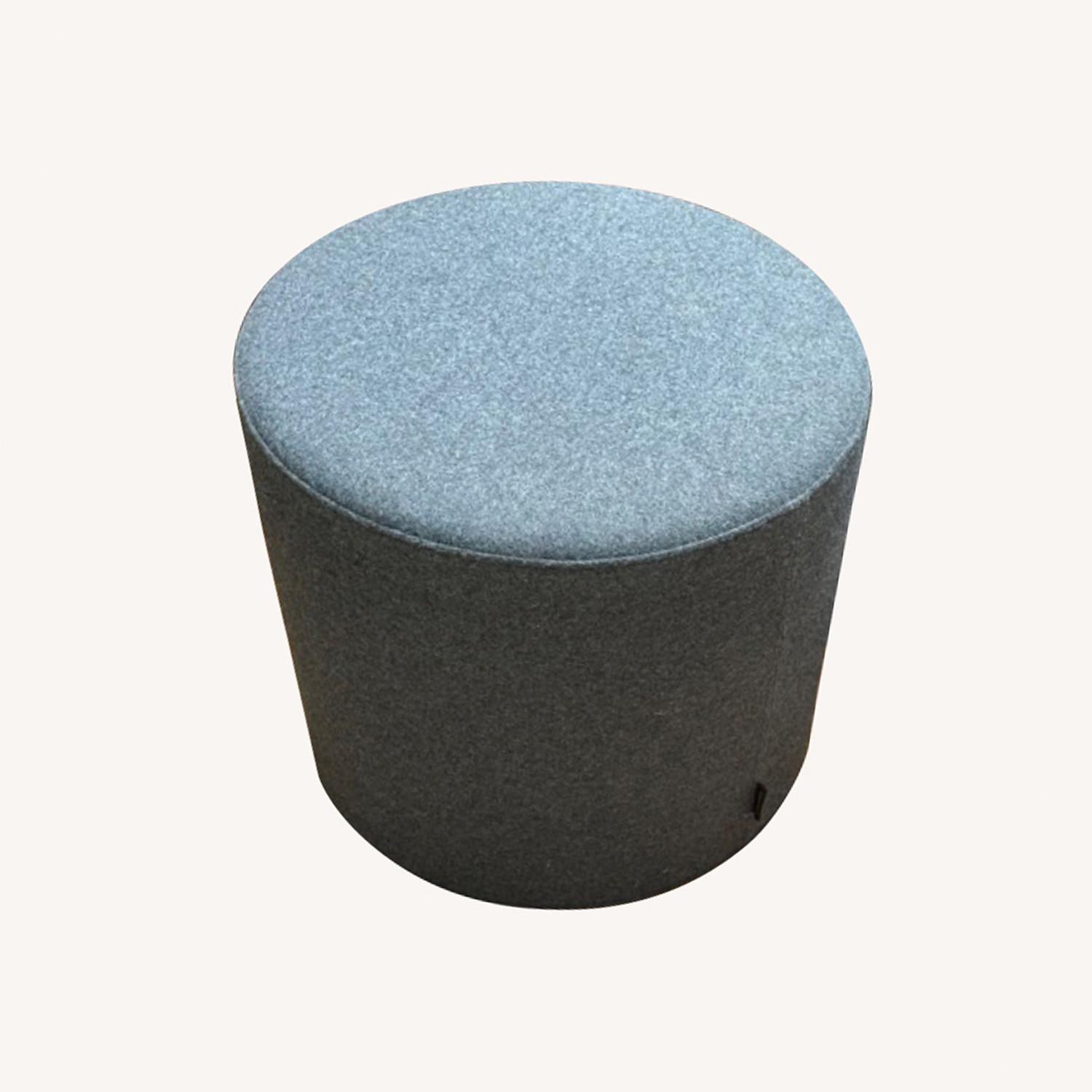 Design Within Reach Drum Pouf - Softline, Teal Felt - image-0
