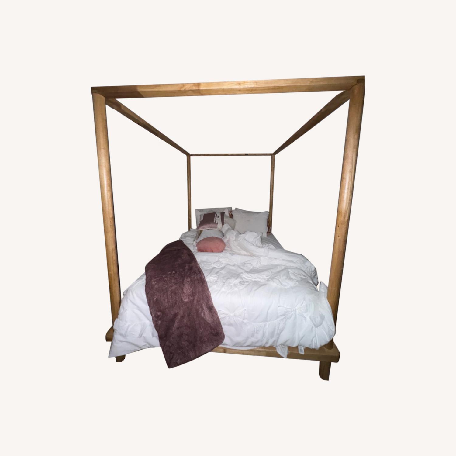 Urban Outfitters Eva Wooden Canopy Bed - image-0