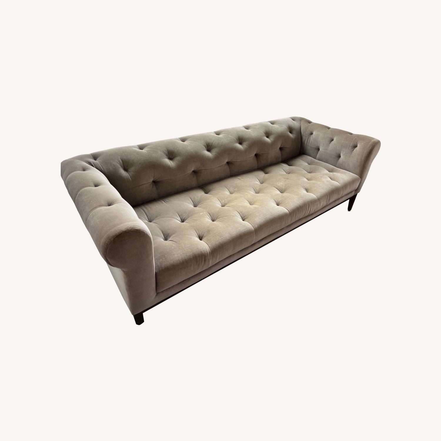 Restoration Hardware Italia Chesterfield Velvet Sofa - image-0