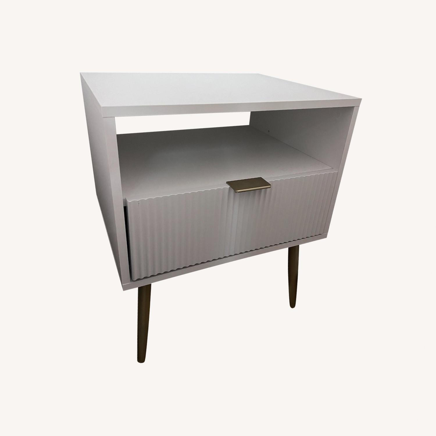Wood Fluted Glam Nightstands - image-0
