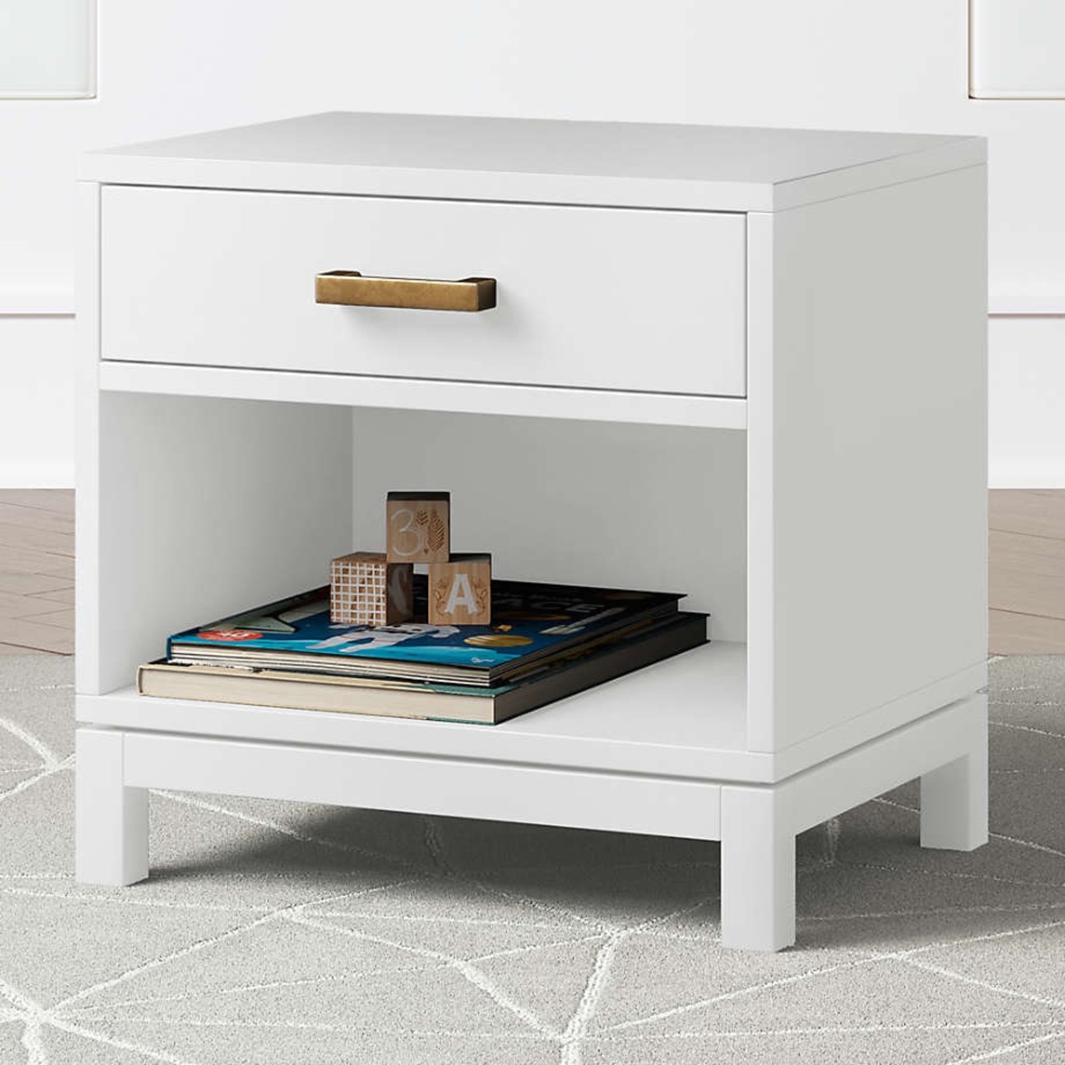 Crate & Barrel Kids White Nightstand - image-2