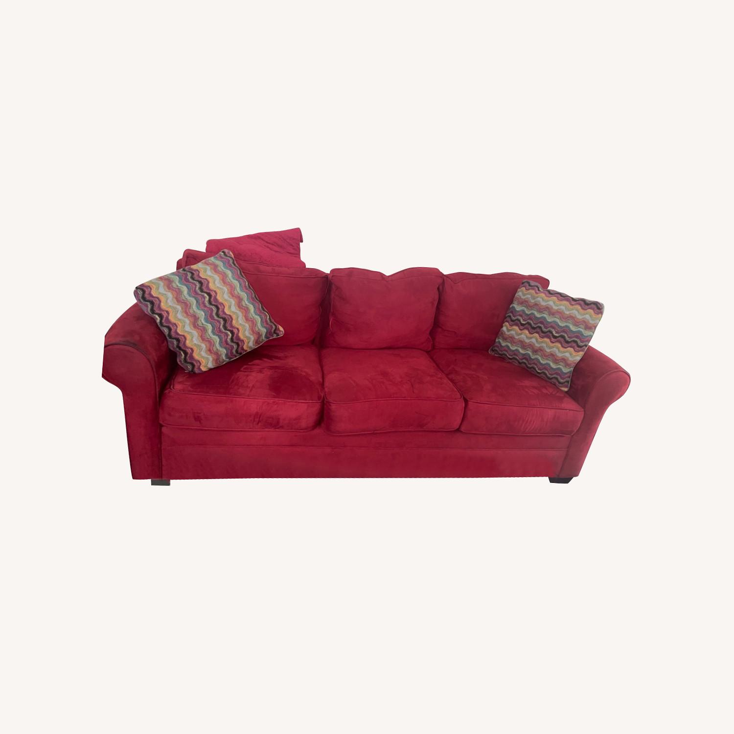 Rooms To Go Red Sofa - image-0