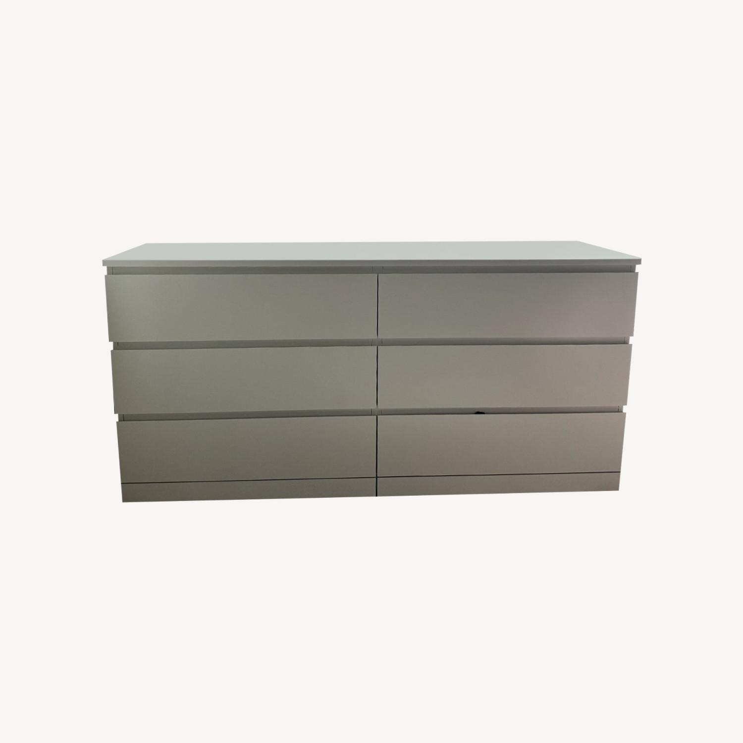 IKEA White 6 Drawer Dresser - image-0