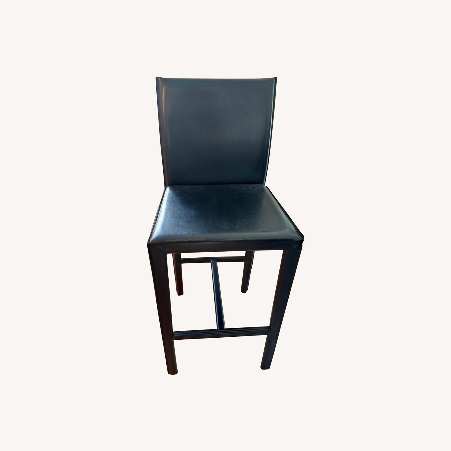 Crate and Barrel Folio Black Bar Height Stools - image-0