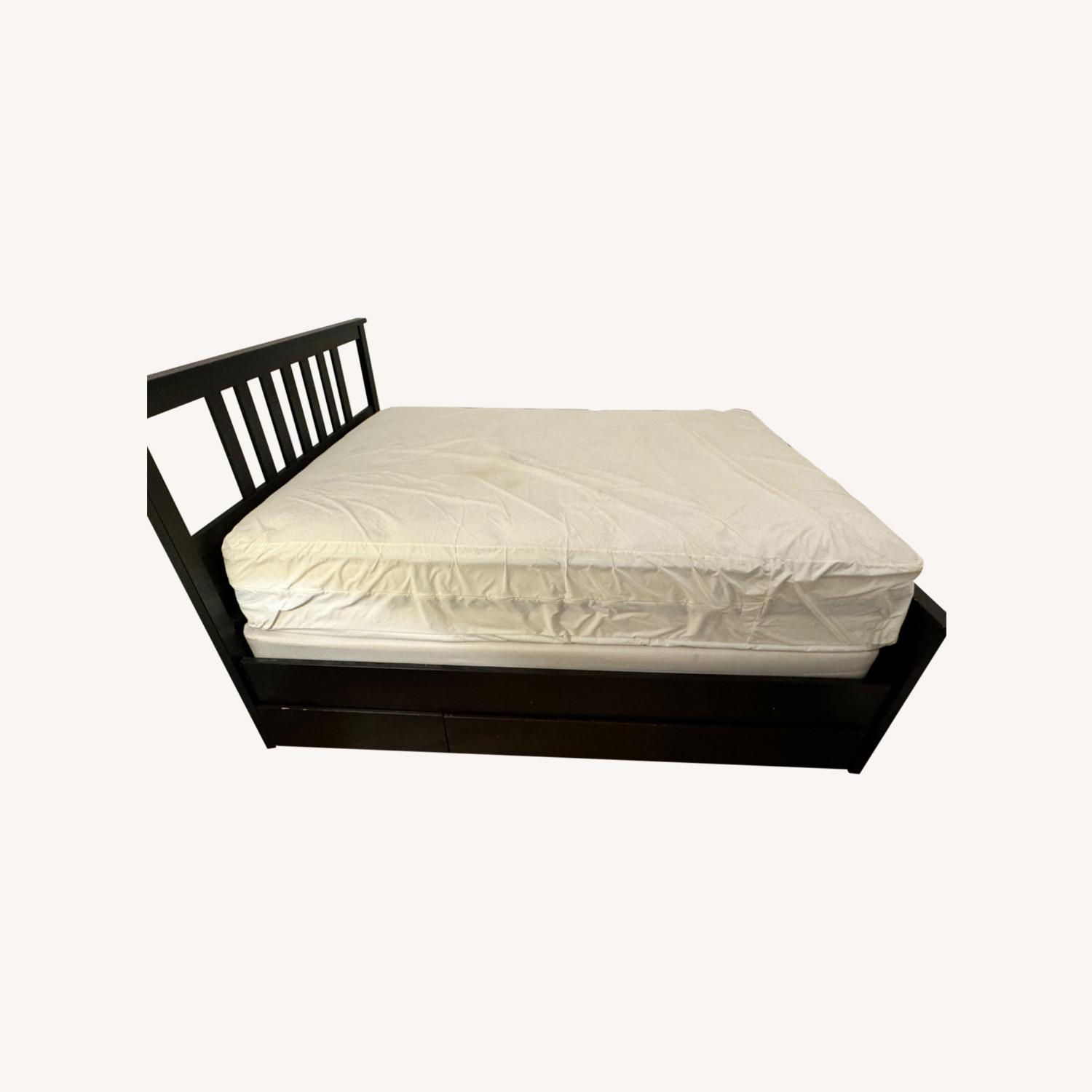 IKEA Hemnes Full Size Bed Frame with Storage Drawers - image-0