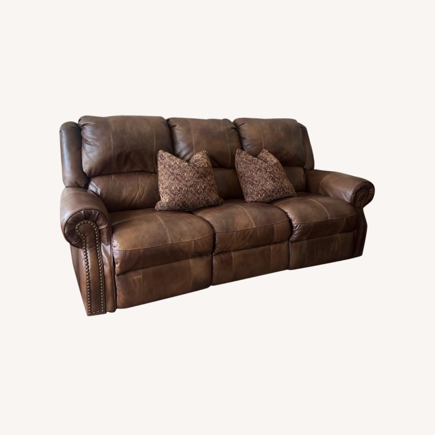 Ashley Furniture Leather Power Reclining Sofa - image-0