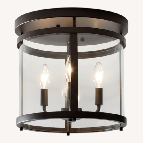 Used Silver Metal Ceiling Lamp for sale on AptDeco