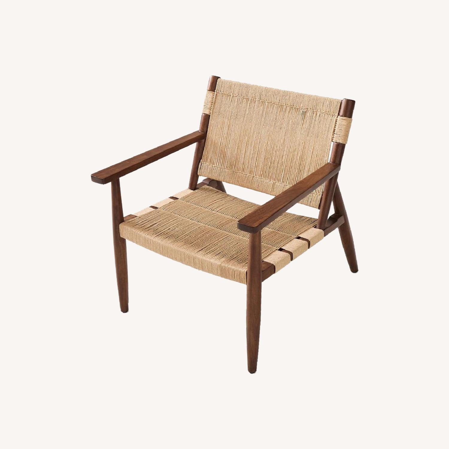 West Elm Morton Woven Show Wood Chair - image-0