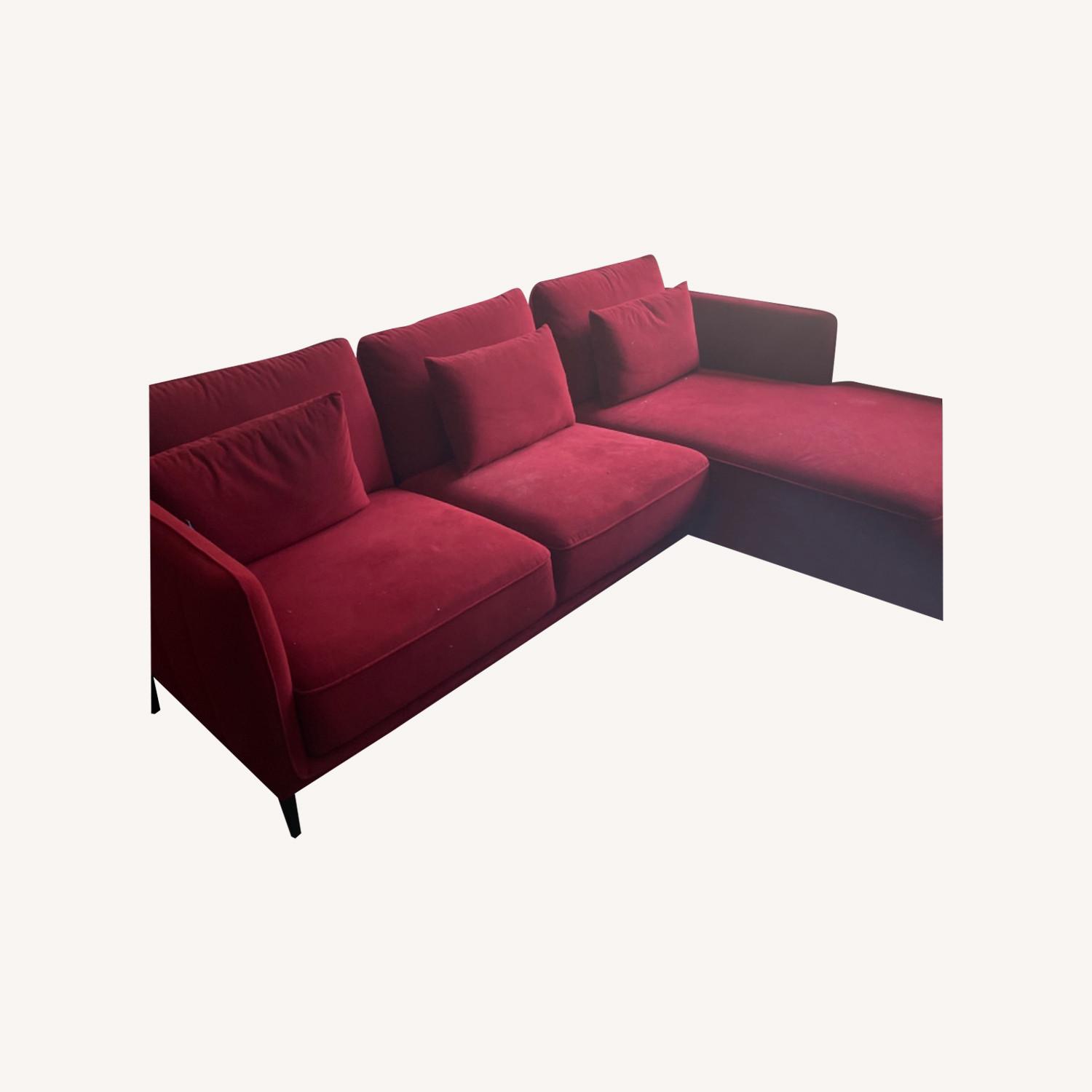 Soho Home Sectional Burgundy - image-0