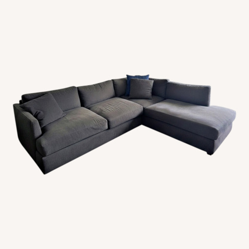Used Dark Gray Fabric 2 Piece Sectional for sale on AptDeco