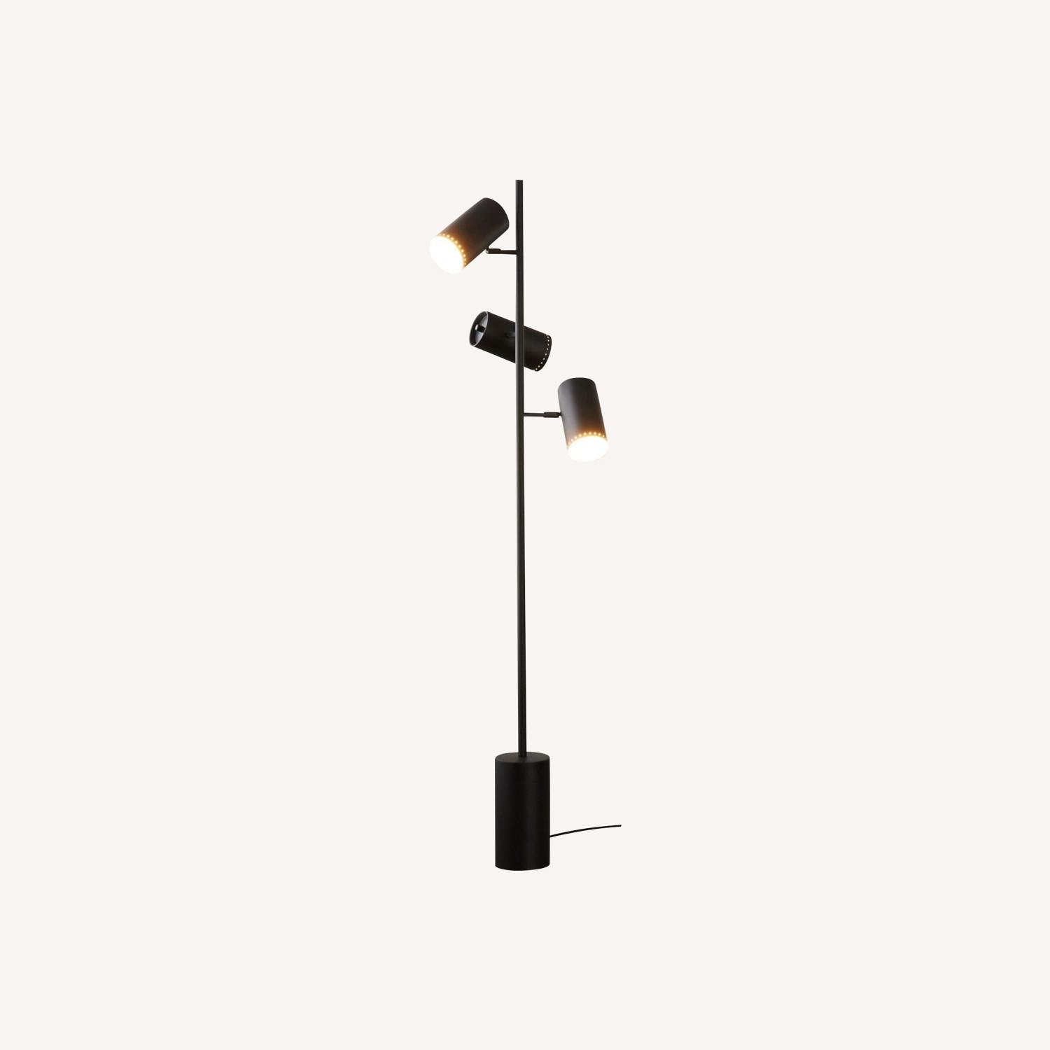 Trio Matte Black Floor Lamp - image-0