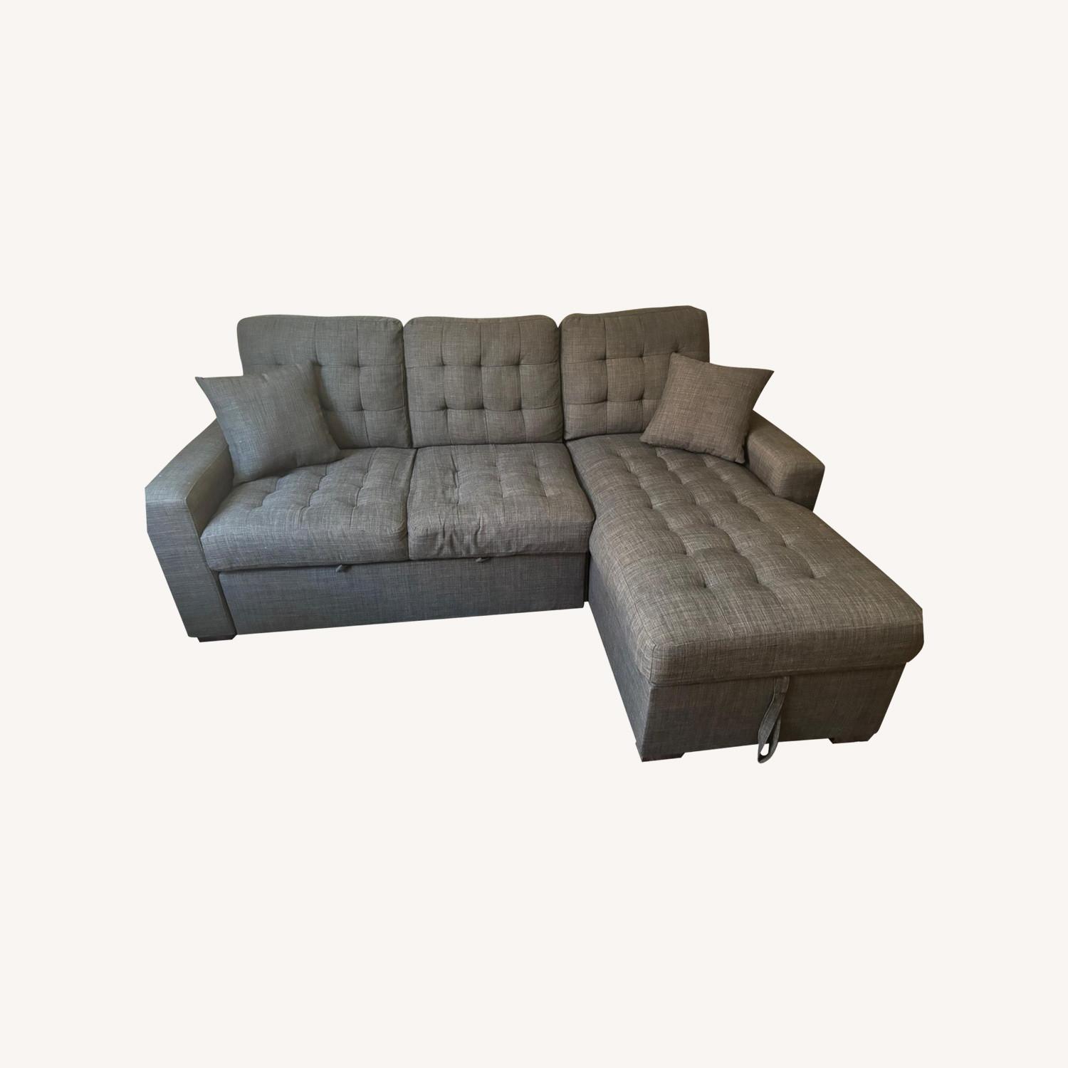 Brynn 2-pc Sofa Chaise W Sleeper and Storage - image-0