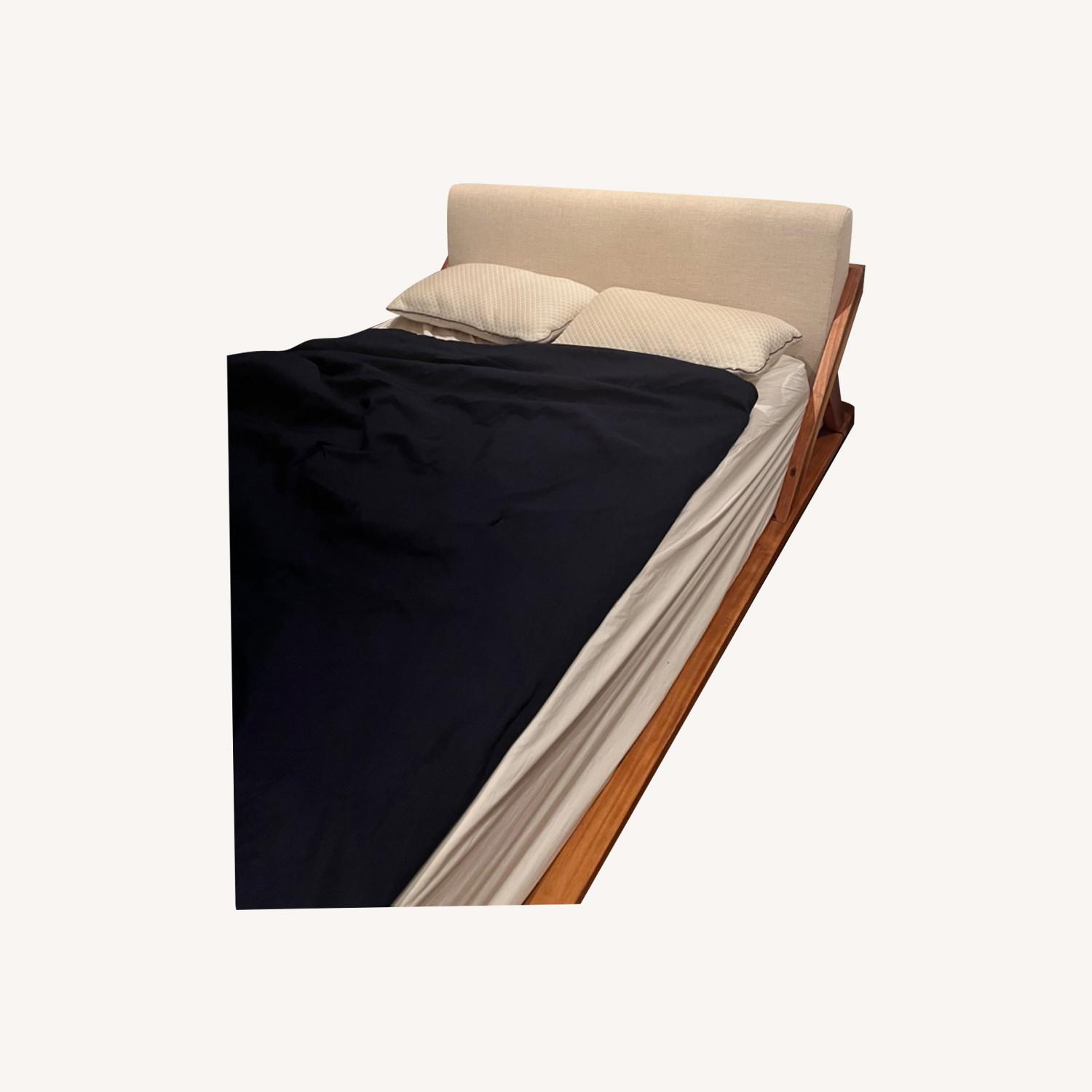 CB2 Drommen Acacia Wood Platform Bed - image-0