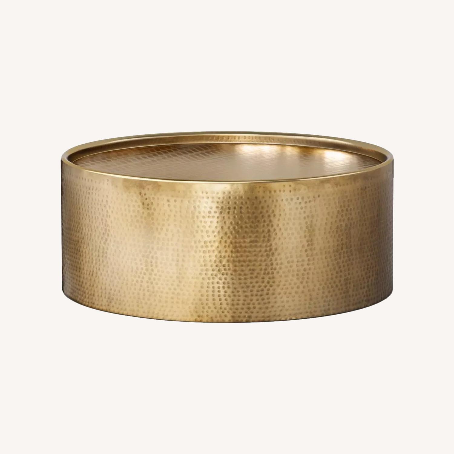 Target Hammered Brass Coffee Table - image-0