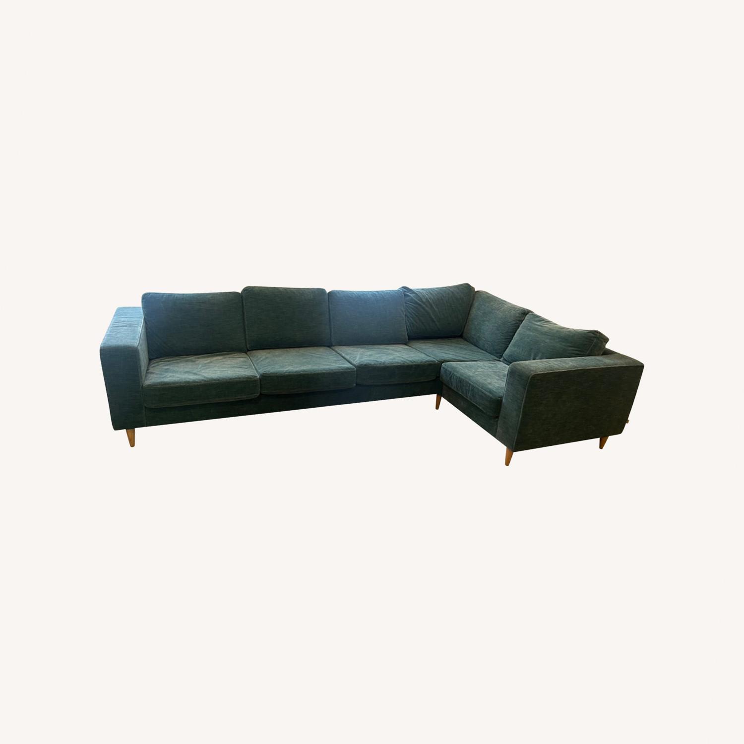 BoConcept Sectional L shaped Blue Sofa - image-0
