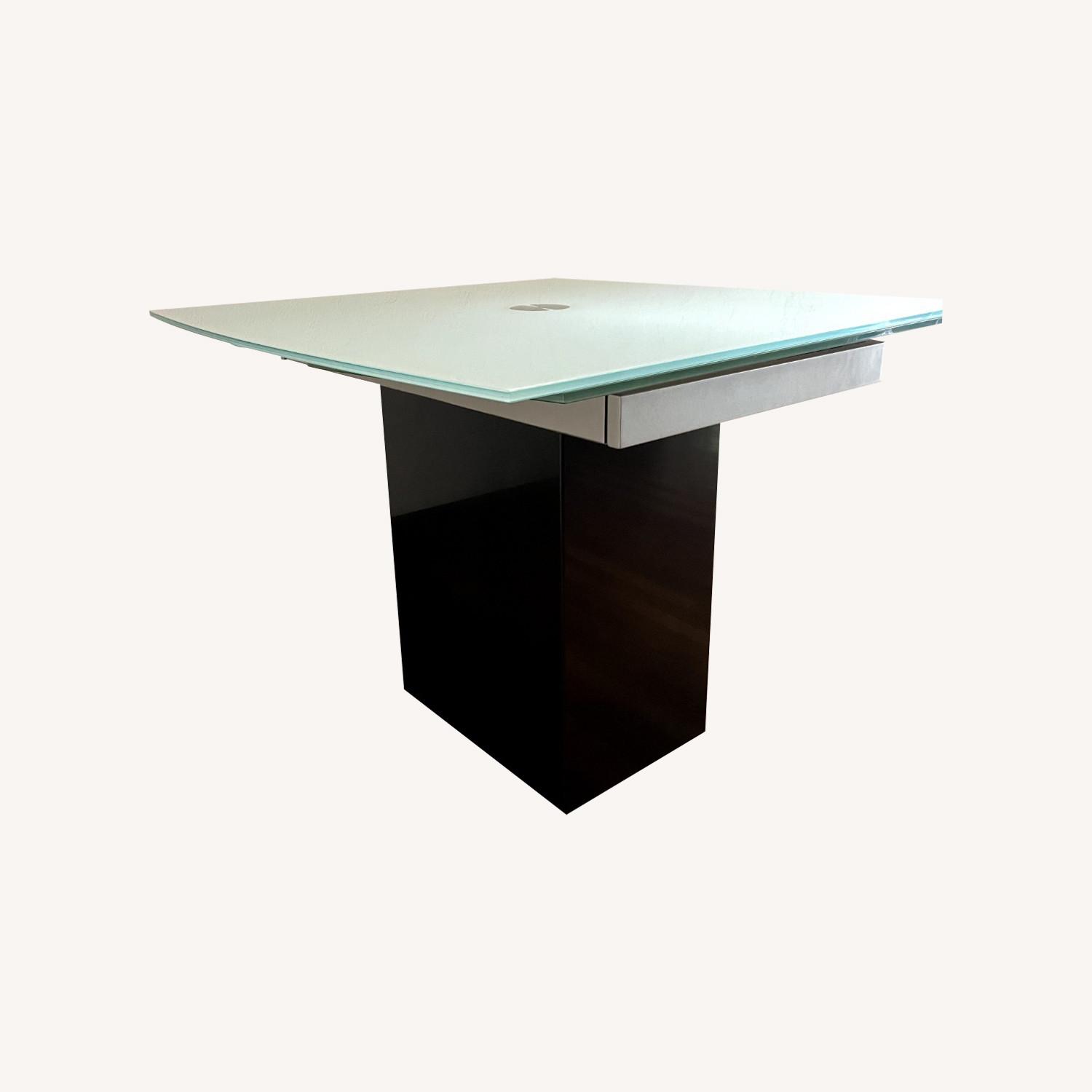Contemporary Dining Table with Glass Top - image-0