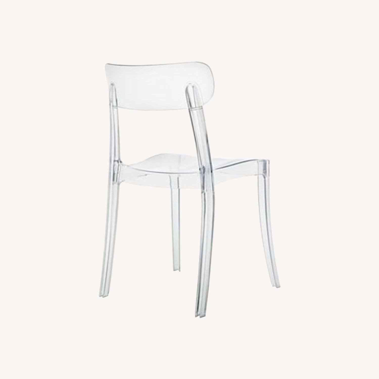 Set of 4 Domitalia Retro Clear Chairs Transparent - AptDeco