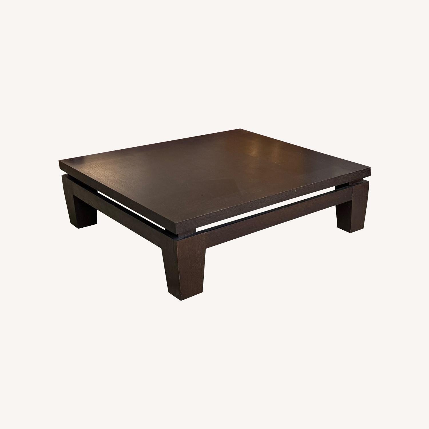 Large Dark Brown Coffee Table - image-0