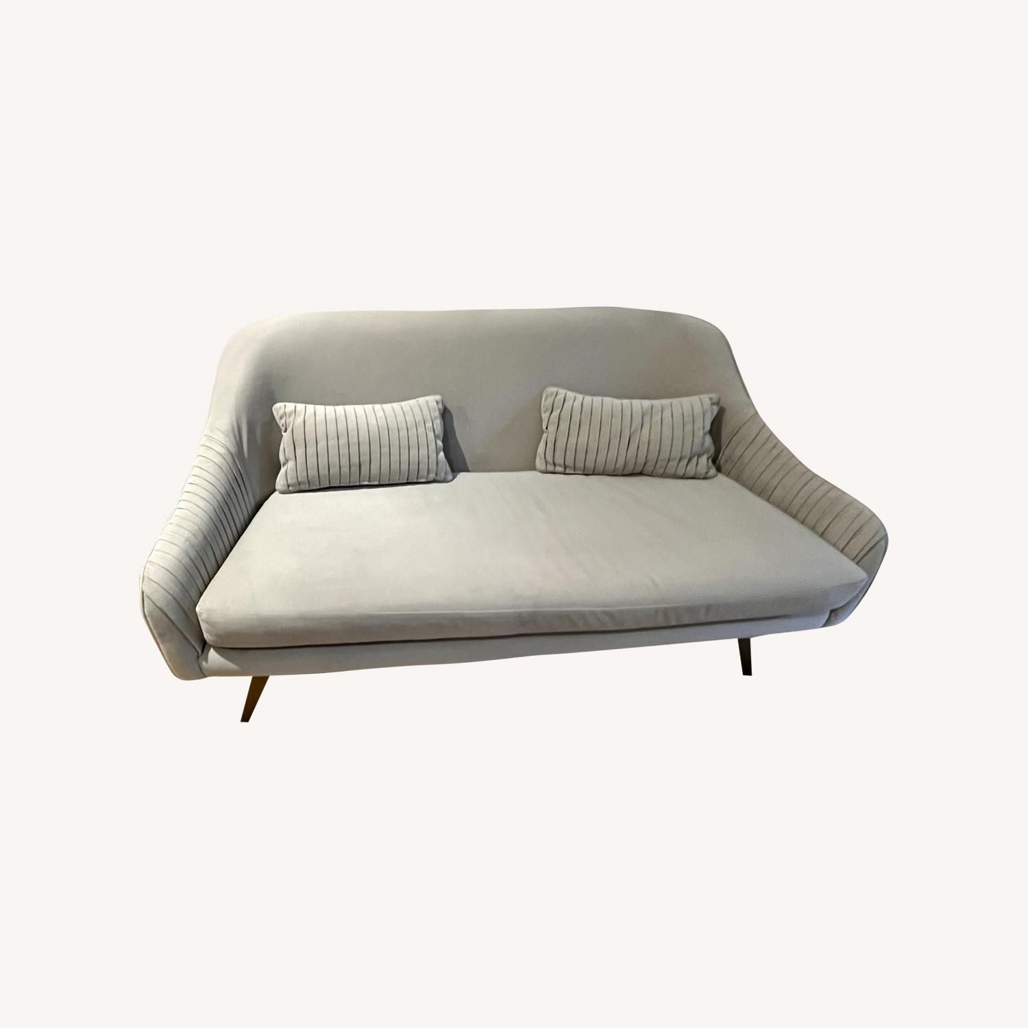 Roar + Rabbit Glamour Sofa, Luster Velvet, Beige - AptDeco