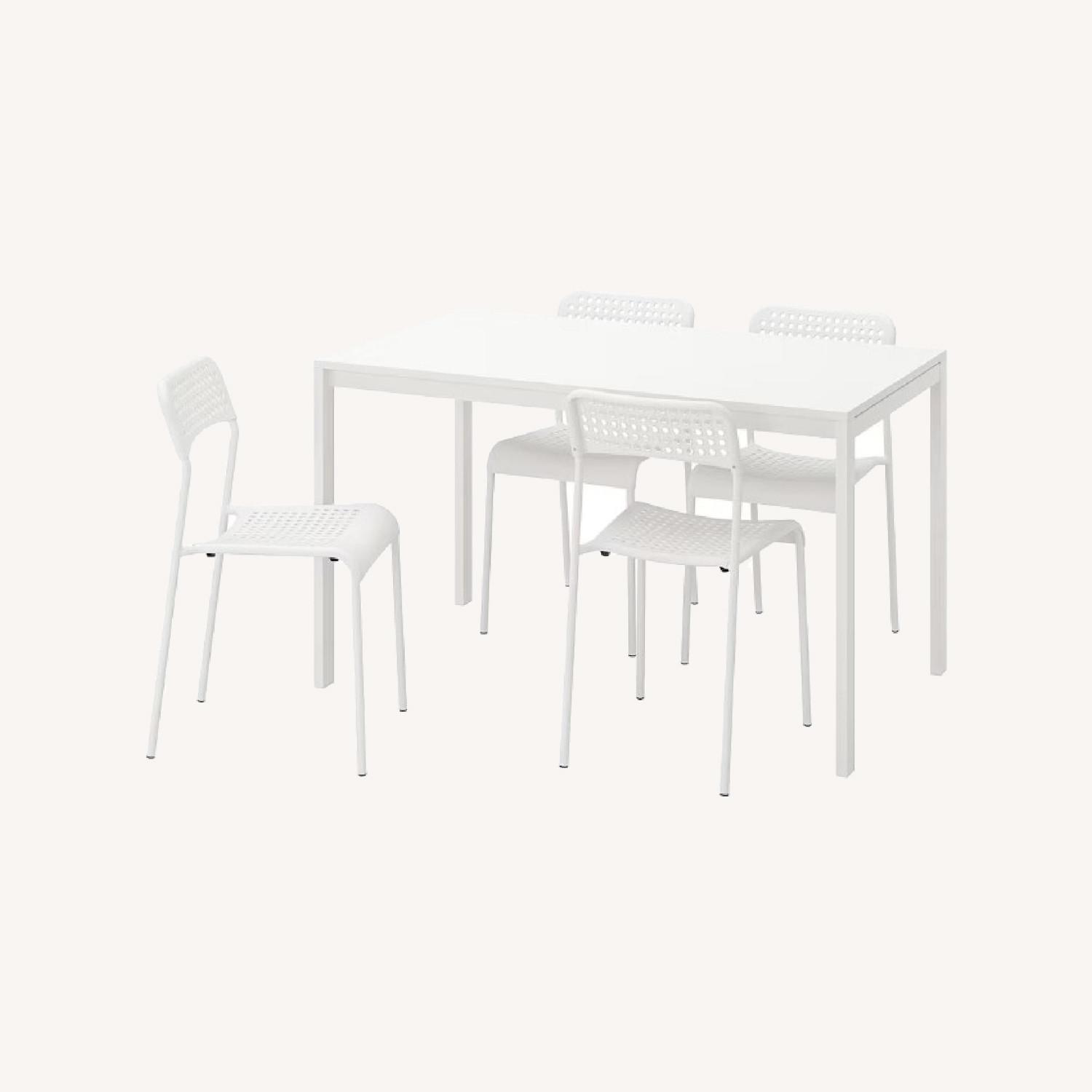 IKEA White Table and 4 Chairs - AptDeco