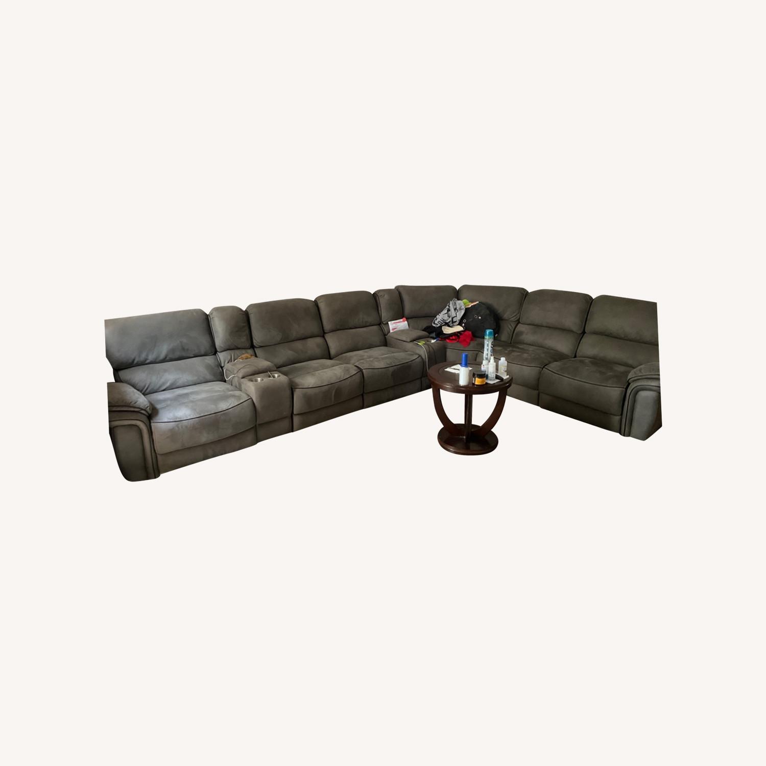 Furniture Row Reclining Sectional - image-0