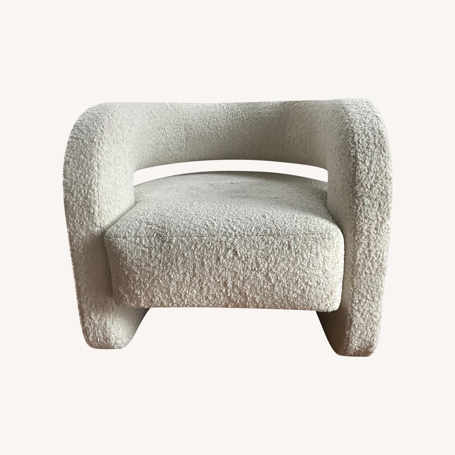 Mitchell Gold Style Sherpa Barrel Chair Set - image-0