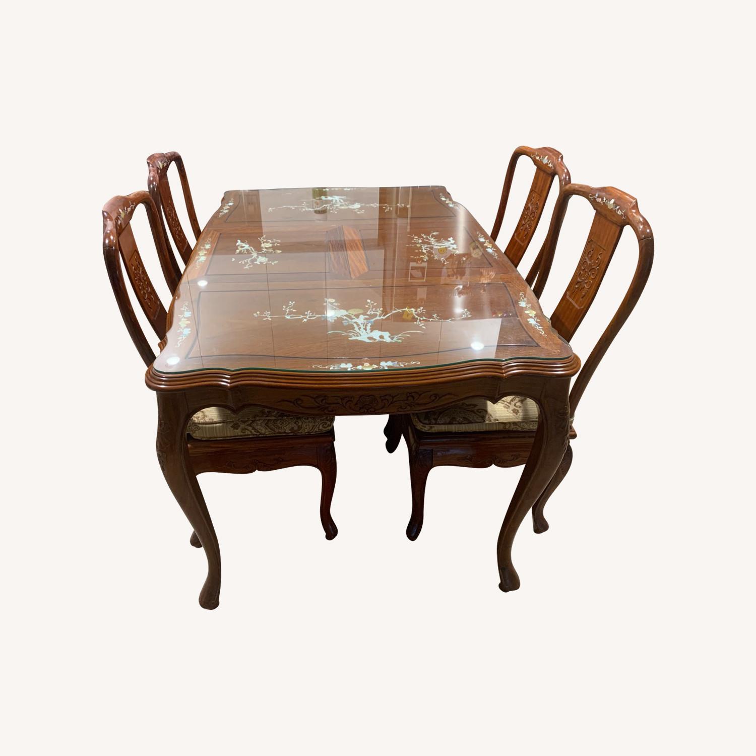 Chinese Style Solid Wood Dining Table Sets - AptDeco