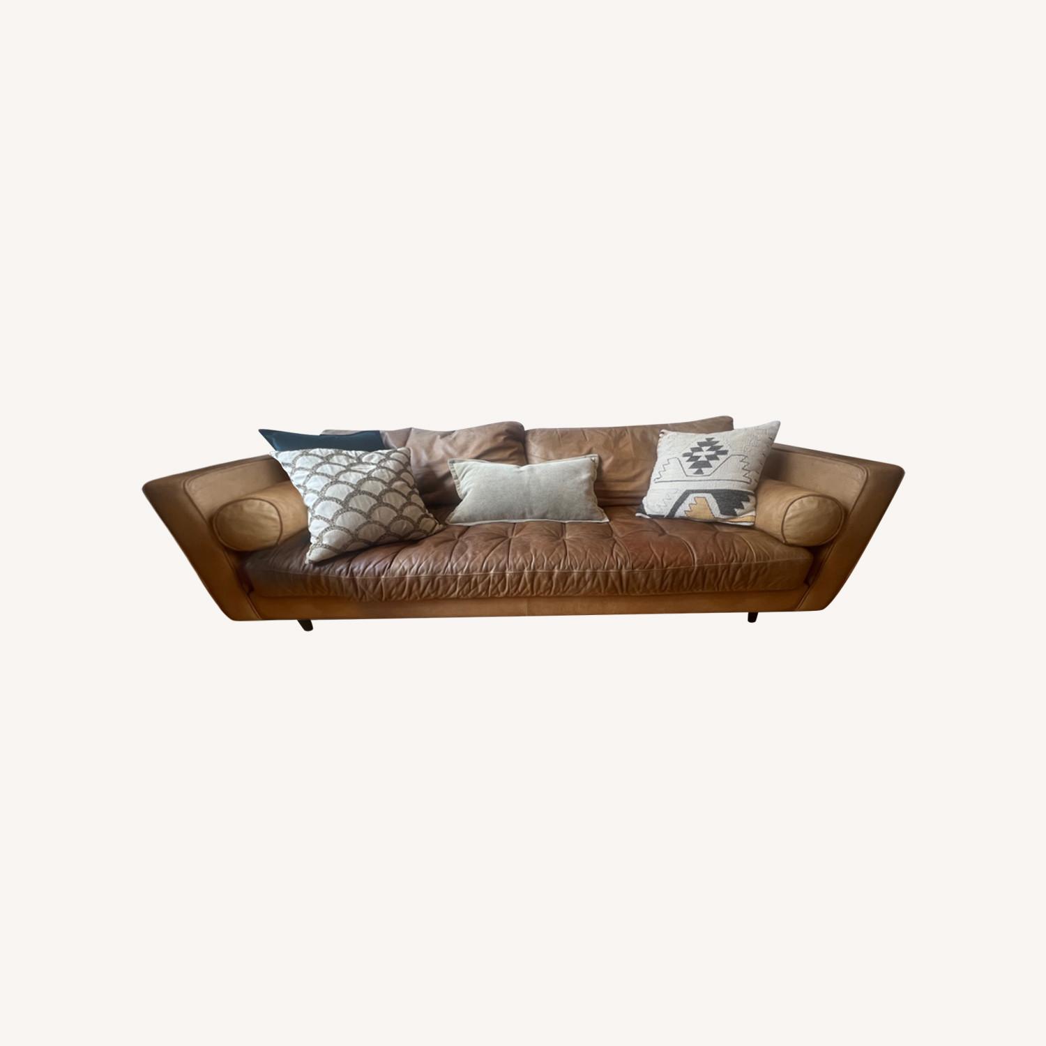 Article Sven 88" Tufted Leather Sofa - Charme Tan - image-0