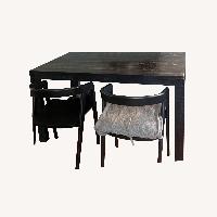 Solid Wood Dining Set: Table, 2 Chairs, 1 Bench