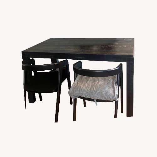 Used Solid Wood Dining Set: Table, 2 Chairs, 1 Bench for sale on AptDeco