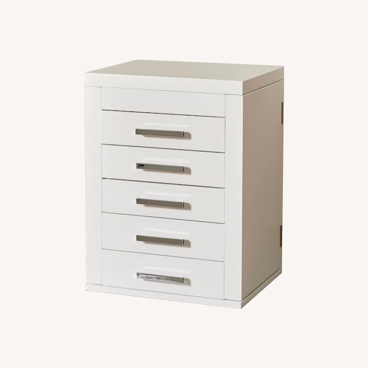 Mid-Century White Lacquer Jewelry Boxes - image-0