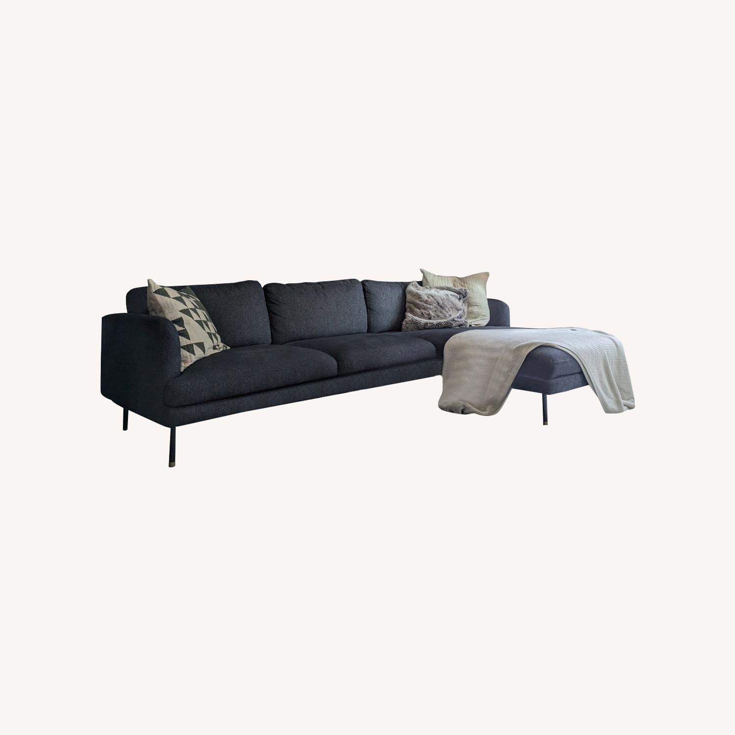 Castlery Pebble Chaise Sectional (Dark Grey) - image-0