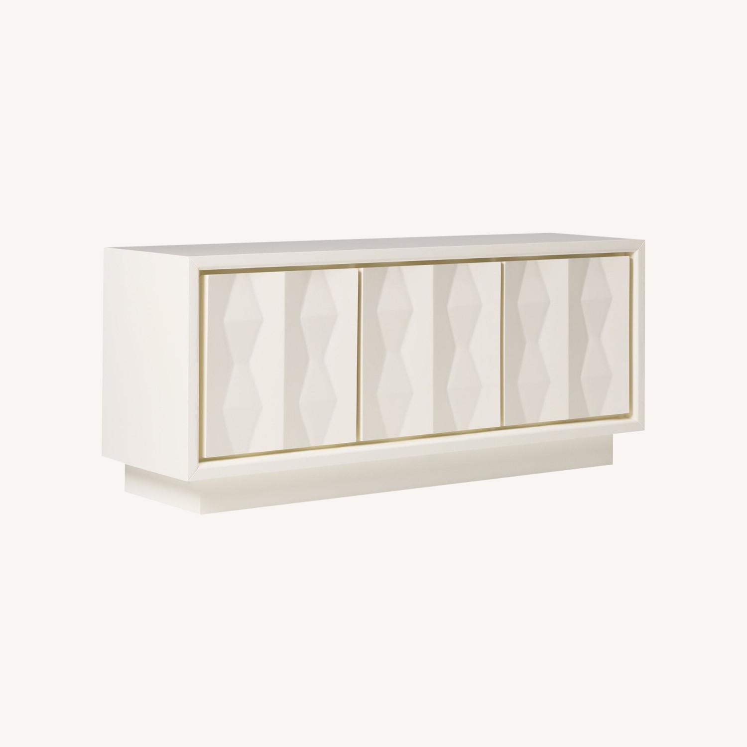 West Elm Carved Pattern Media Console - image-0