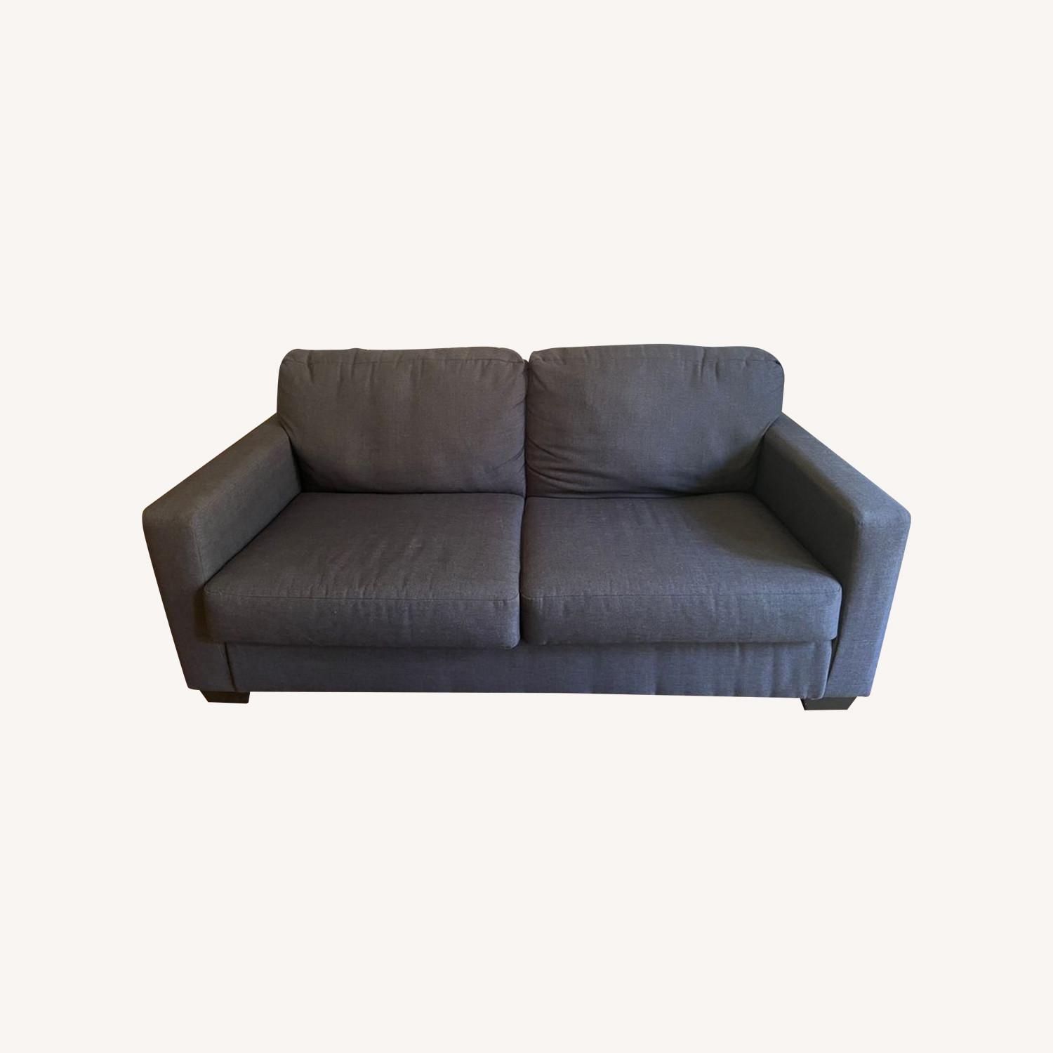 Ashley Furniture Comfy Navy Blue Couch - image-0