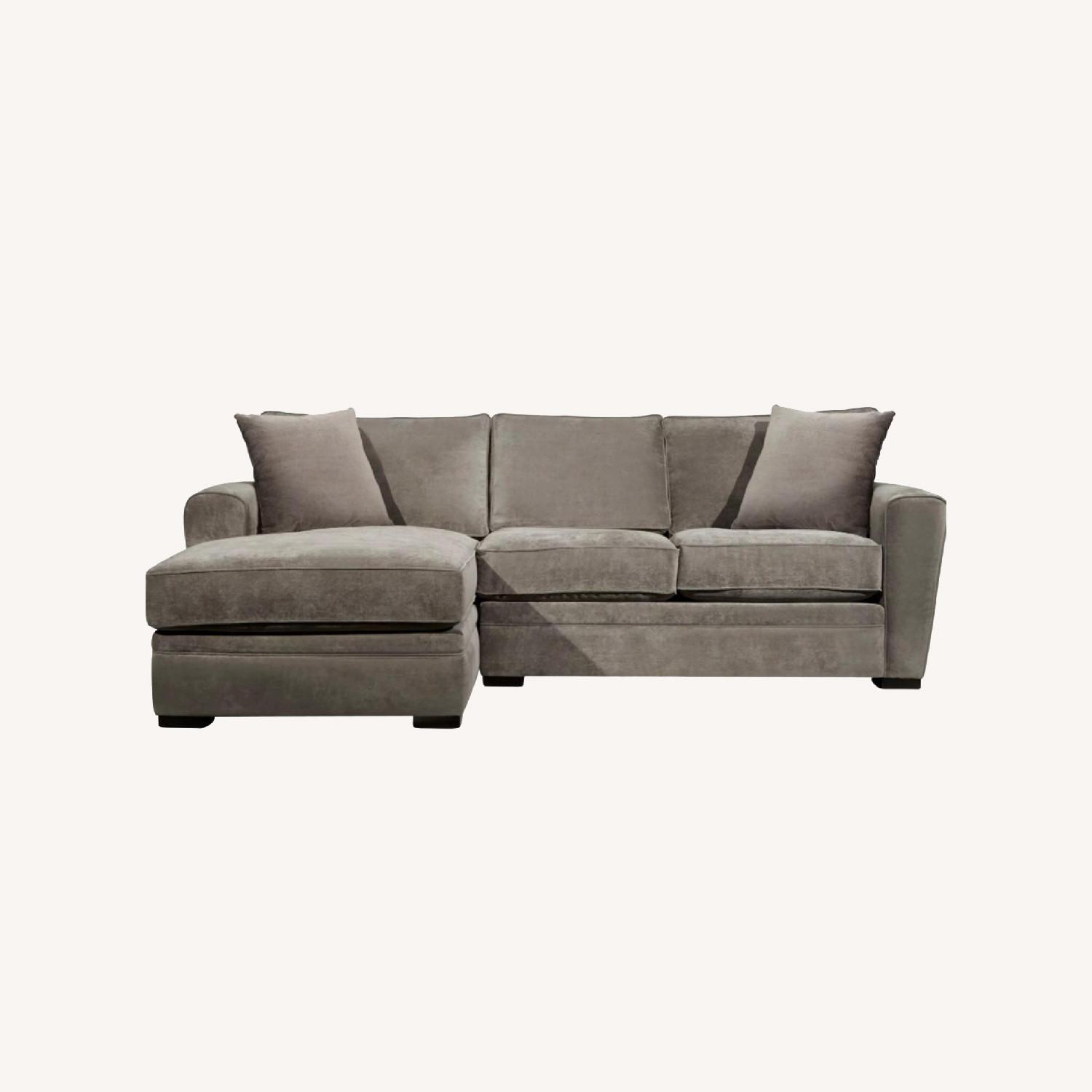 Raymour & Flanigan Artemis Dark Gray 2 Sectional Sofa - AptDeco