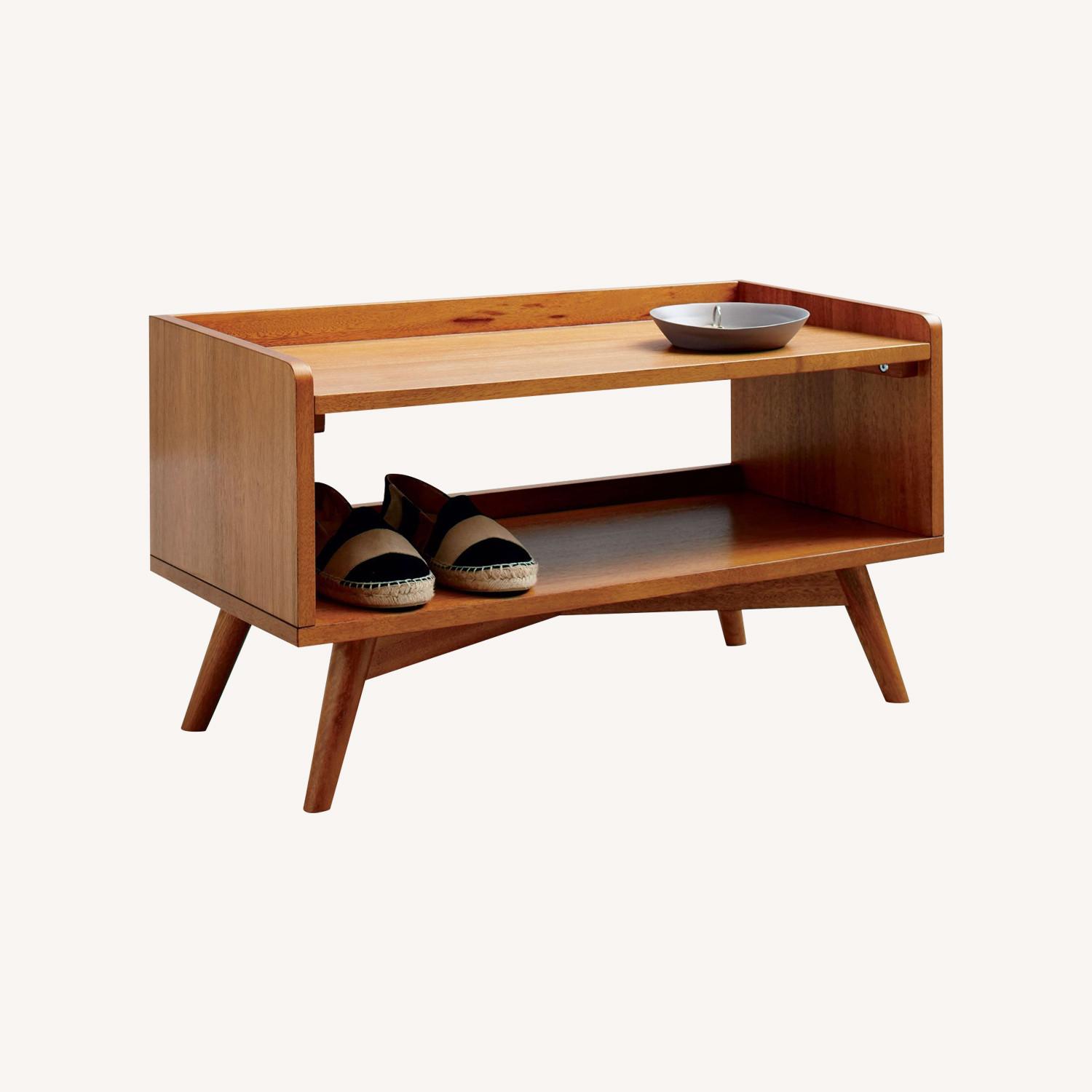 West Elm Mid-Century Shoe Rack - Acorn - image-0
