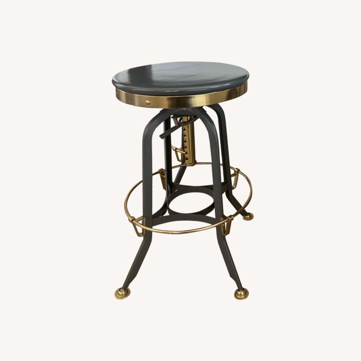 Restoration Hardware Gray Adjustable Counter/Bar Stools - image-0