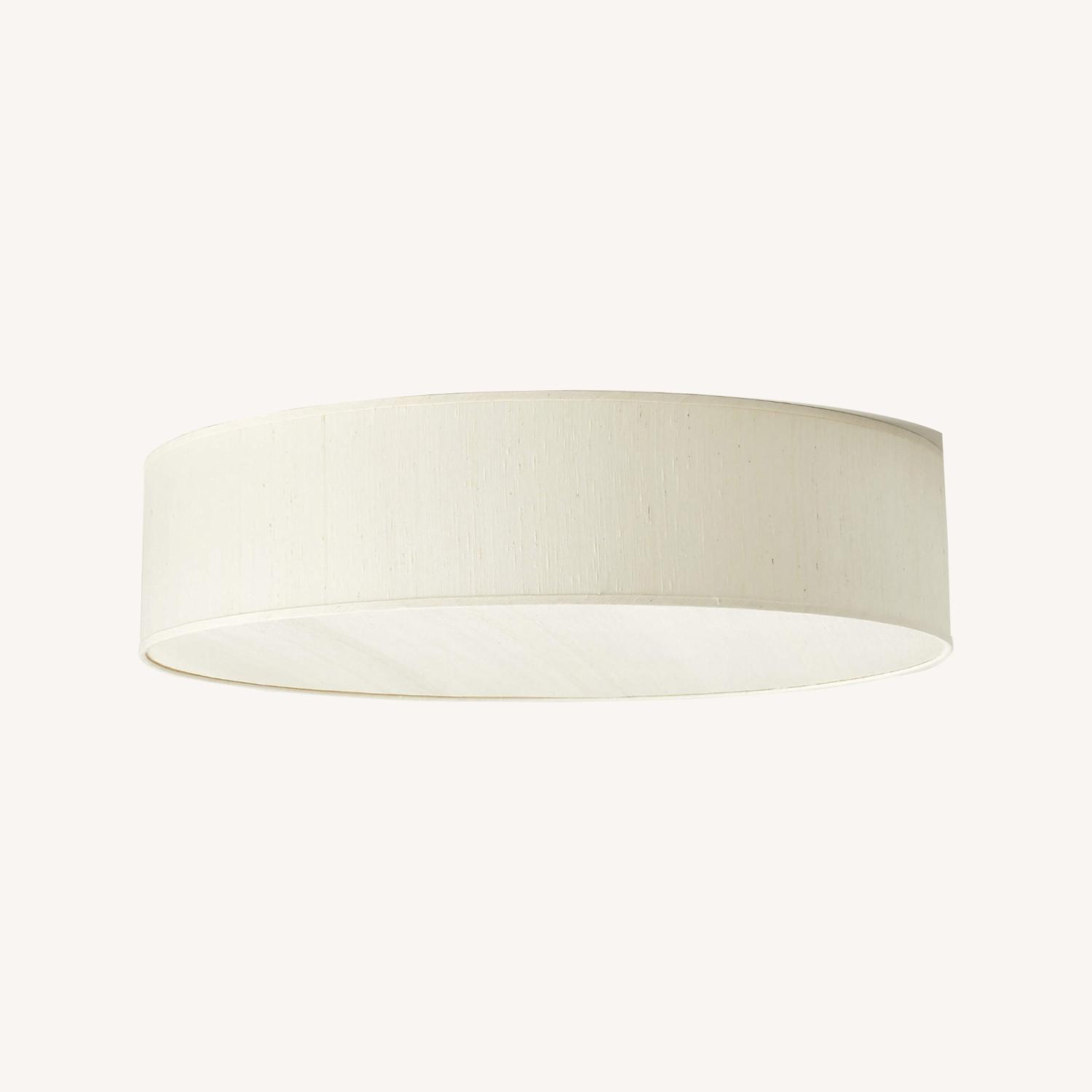 Boum Raw Silk Drum Flush Mount Light - image-4