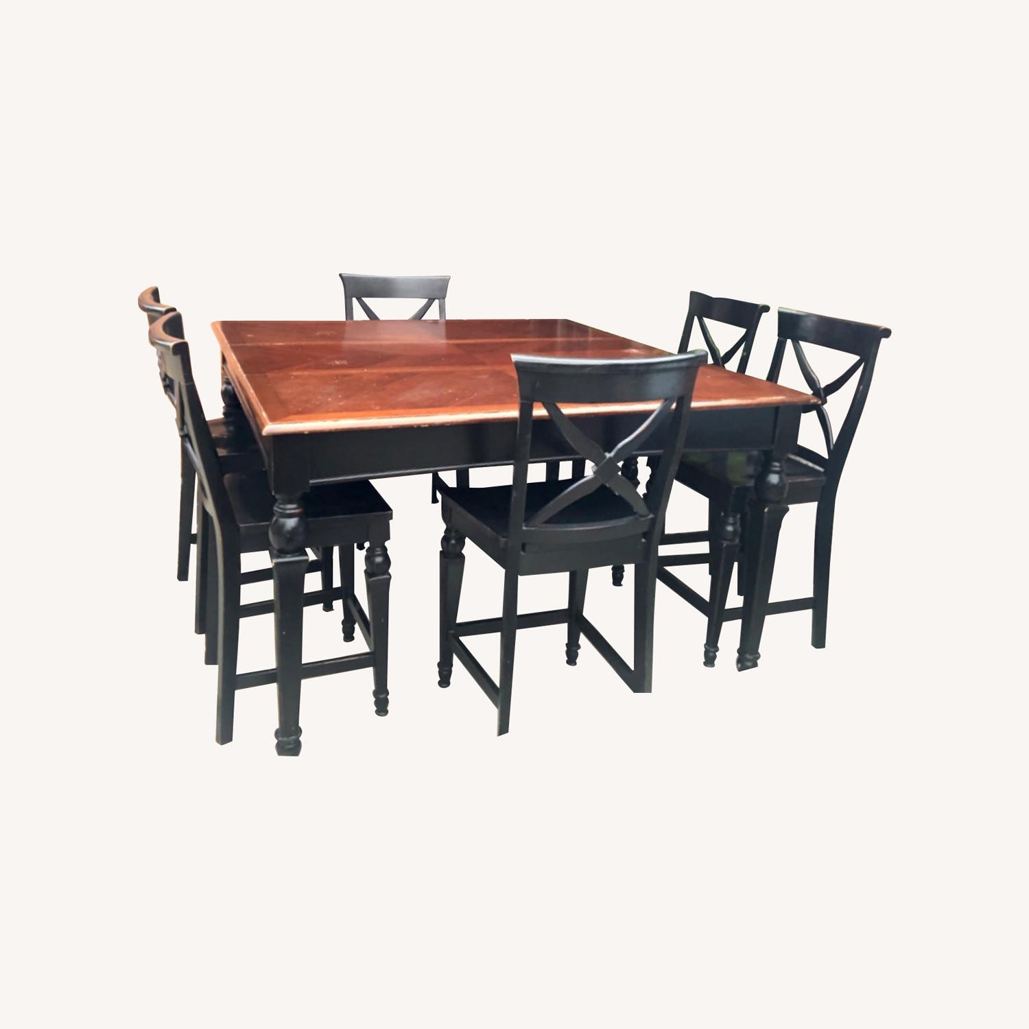 Hard Wood Extendable Dining Table Set - AptDeco