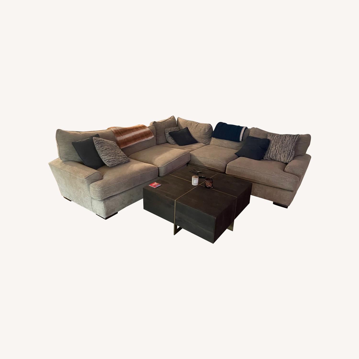 Weirs Beige/Tan 3-Piece Sectional Couch - image-0