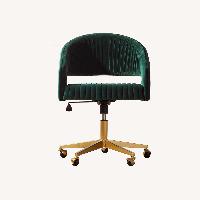 CB2 Channel Green Velvet Chair