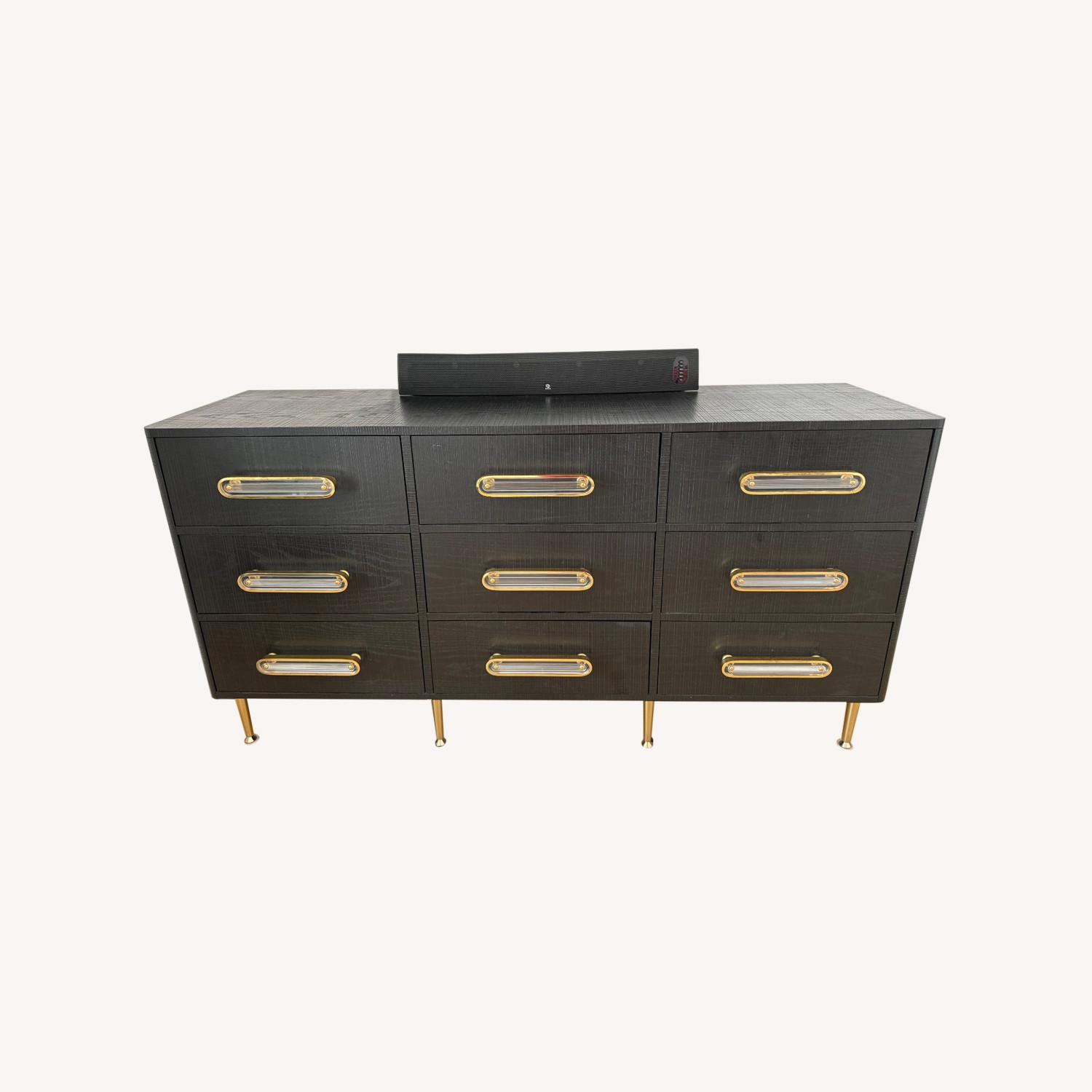 anthropologie black dresser Anthropologie Odetta Nine-Drawer Black Dresser