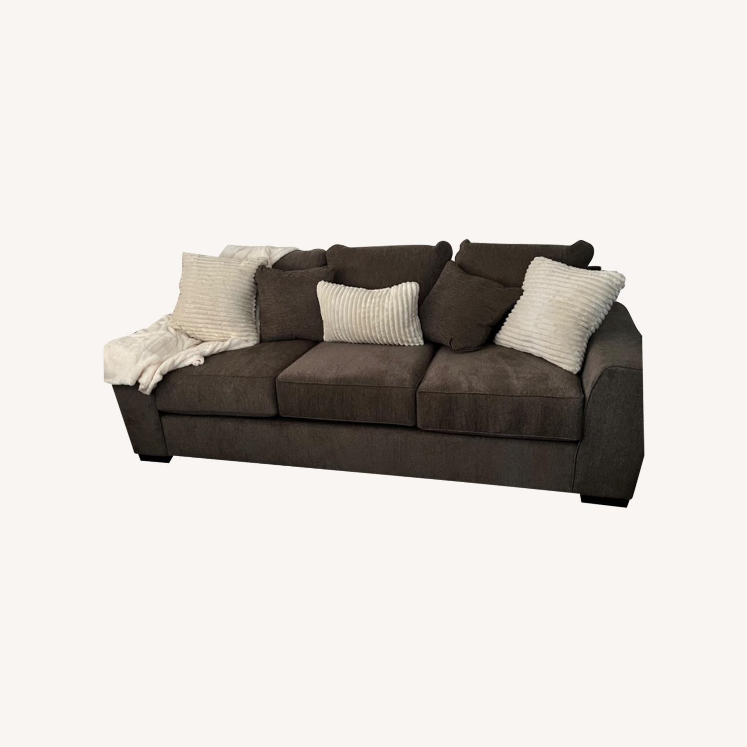 Living Spaces Gray Sofa - image-0