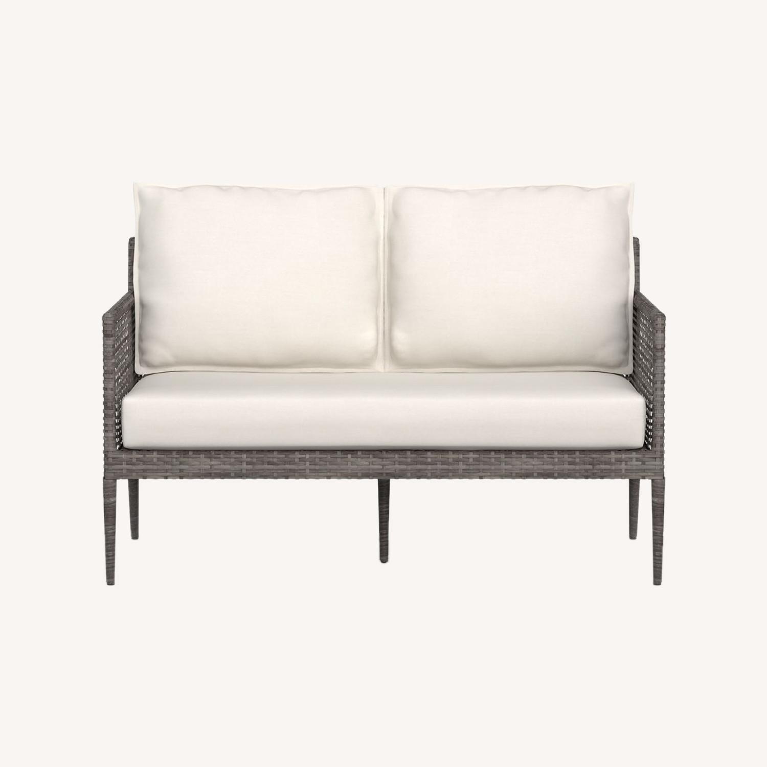 Pottery Barn Cammeray Wicker Outdoor Loveseat(52") - image-0
