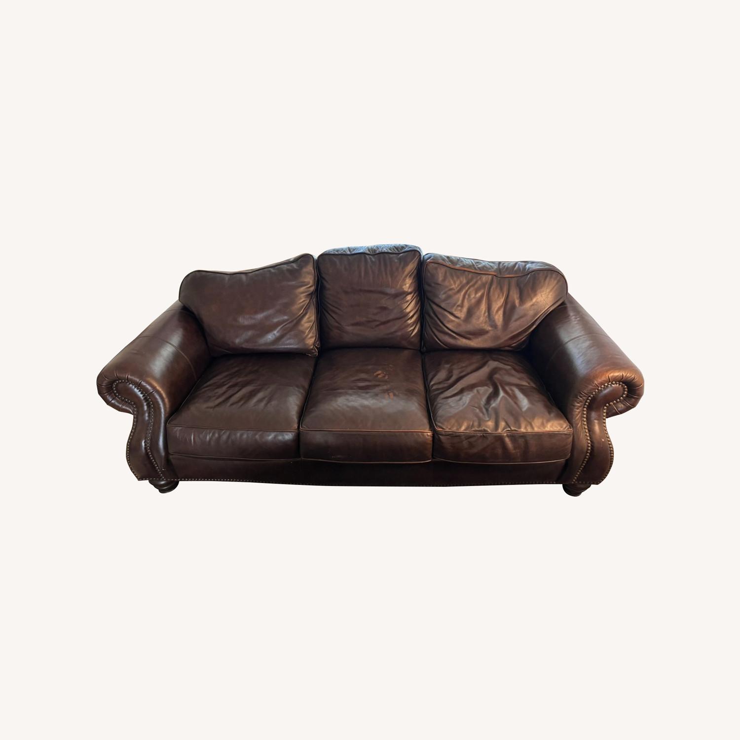 Bernhardt Real Leather Luxury Couch - image-0