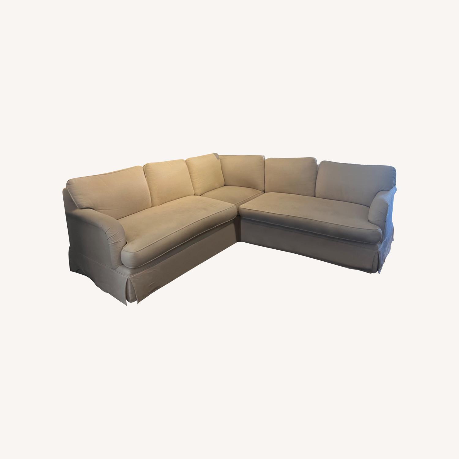 Custom Linen Sectional Sofa - image-0
