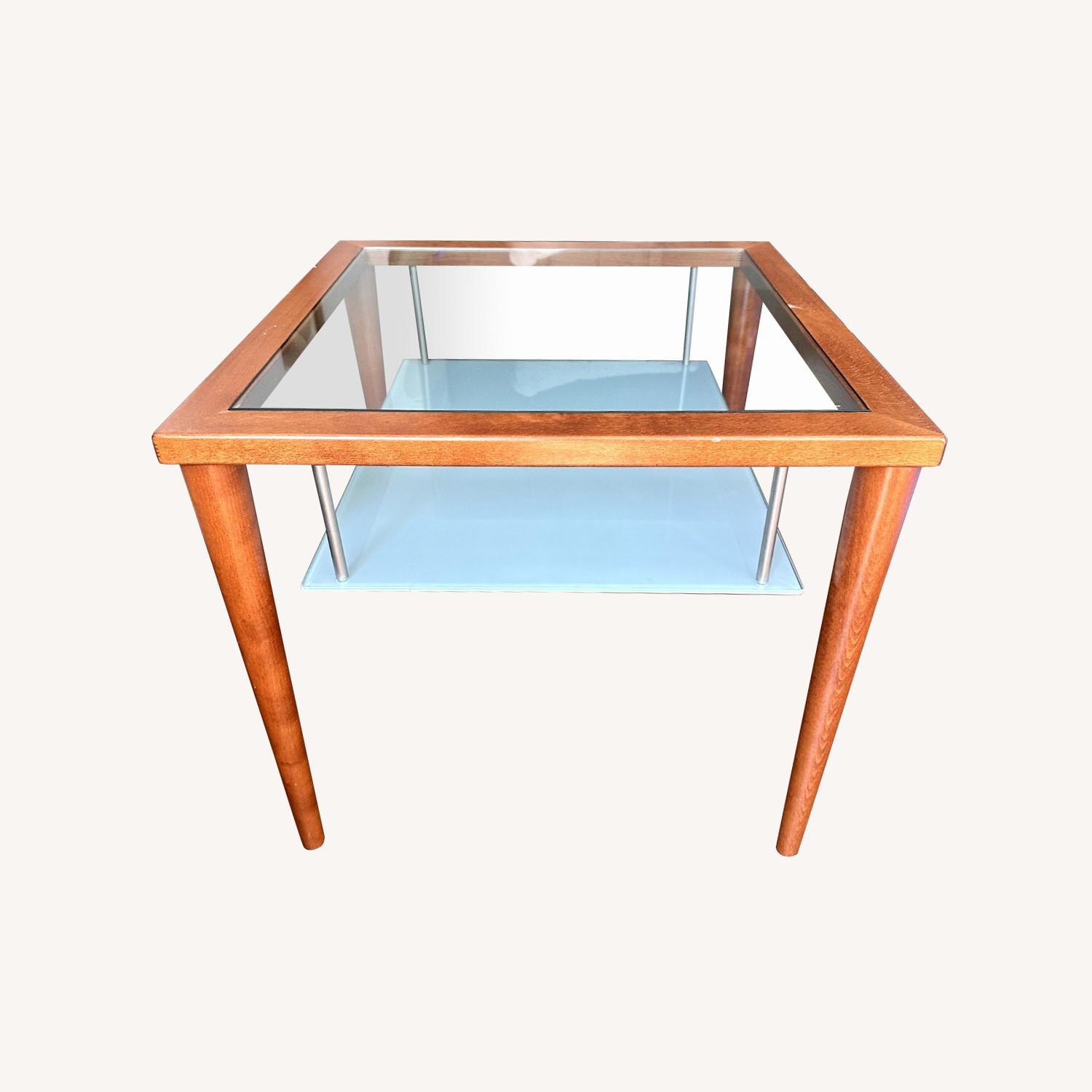 Calligaris Double Glass Wood Coffee Table - image-0